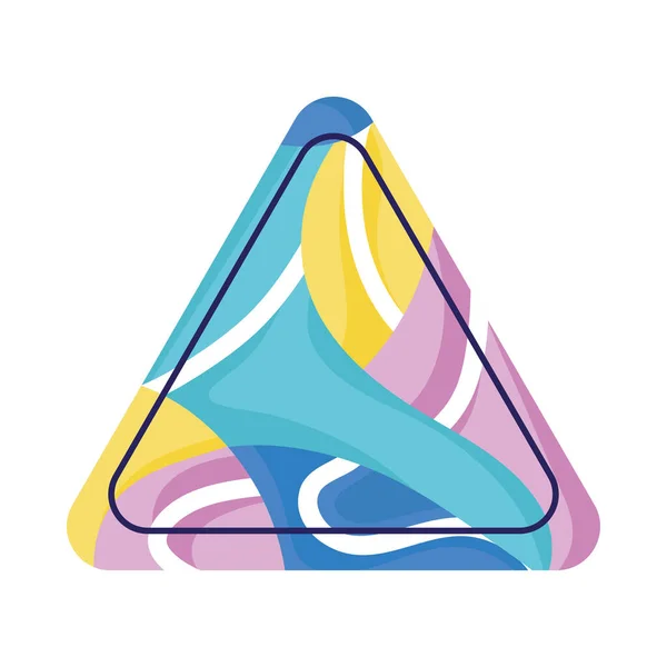 Holographischer Dreieck-Stempel — Stockvektor