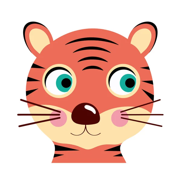 Mignon tigre animal — Image vectorielle