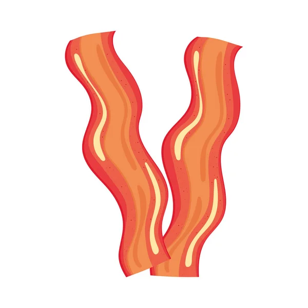 Fresh bacon food — Stock Vector