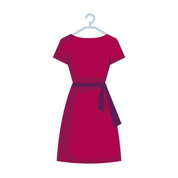 Redwine vestido senhora em clothespin — Vetor de Stock