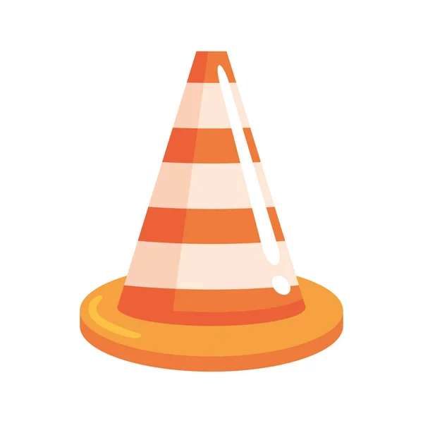 Construction orange cone — Vetor de Stock