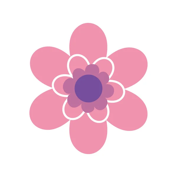 Flor rosa decoración — Vector de stock