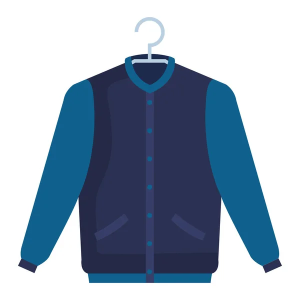 Blue jacket in clothespin — Stockový vektor