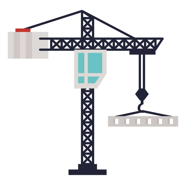 Torre de grúa de construcción — Vector de stock