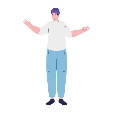 Şapkalı adam konuşuyor.