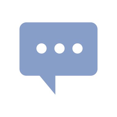 mavi konuşma balonu