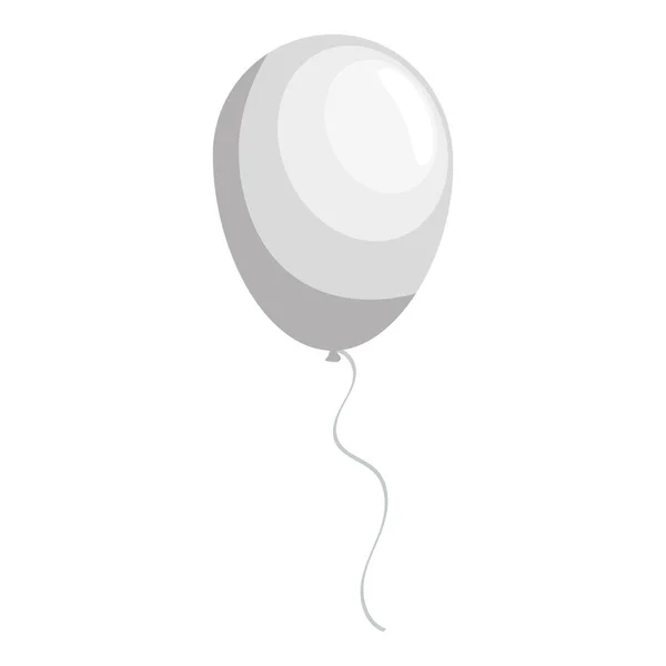 Біла повітряна куля гелій плаває — стоковий вектор
