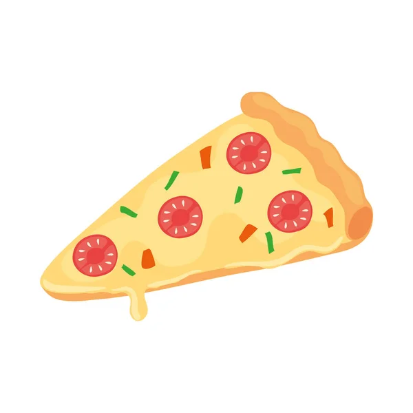 Porción de pizza italiana — Vector de stock