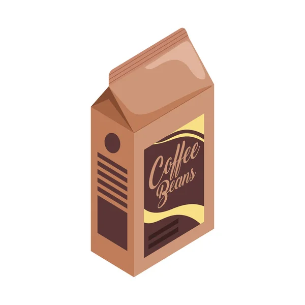 Ziarna kawy w torebce — Wektor stockowy