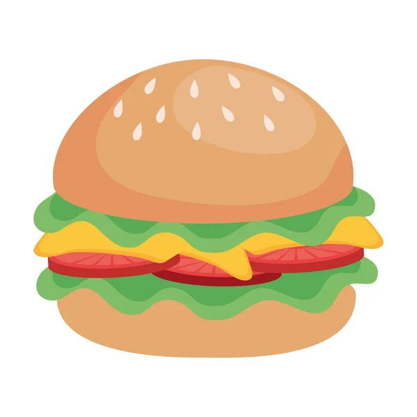 Ízletes burger gyorsétterem — Stock Vector