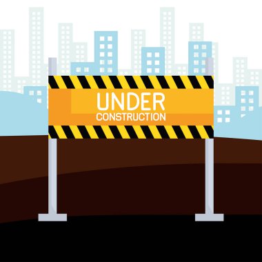 under construction barricade scene