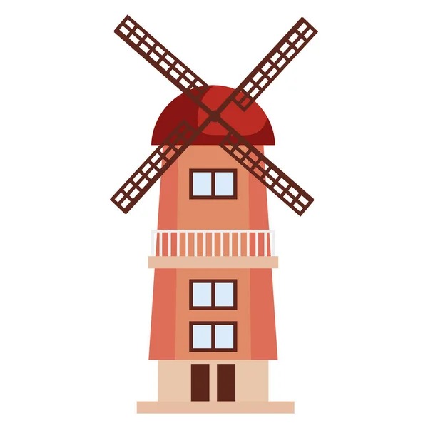 Windmill farm building — Stockvektor