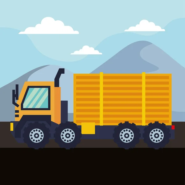 Truck construction vehicle — Archivo Imágenes Vectoriales