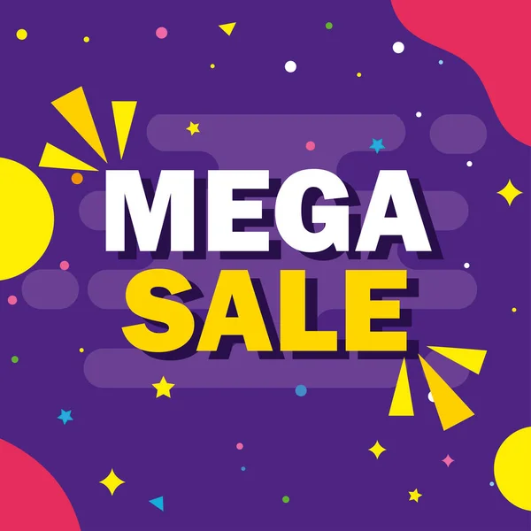 Mega sale promotion — Stock Vector