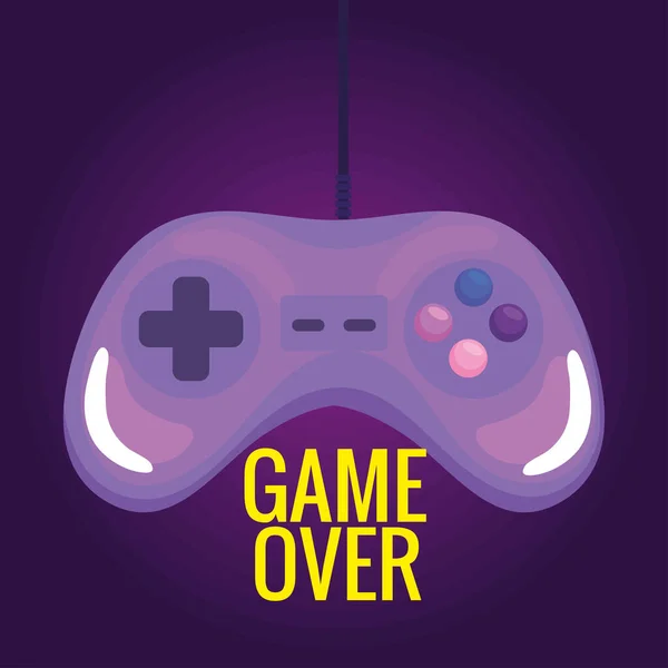 Game over lettering poster — Stok Vektör