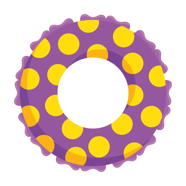Violette und gelbe Punkte schweben — Stockvektor