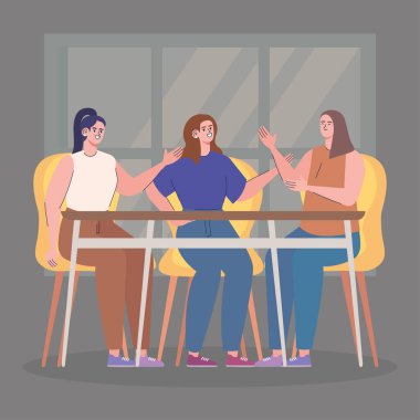 Masada konuşan kızlar.