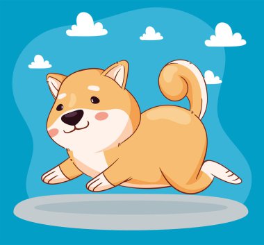 shiba inu zıplayan karakter sahnesi