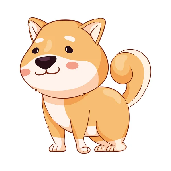 Shiba inu站着 — 图库矢量图片