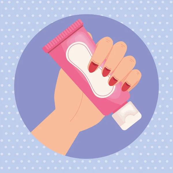 Hand lifting manicure product — Stok Vektör