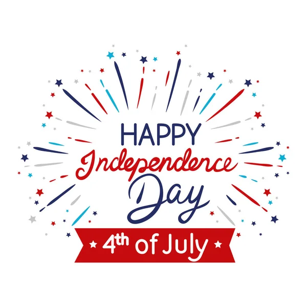 Šťastný plakát dne nezávislosti — Stockový vektor