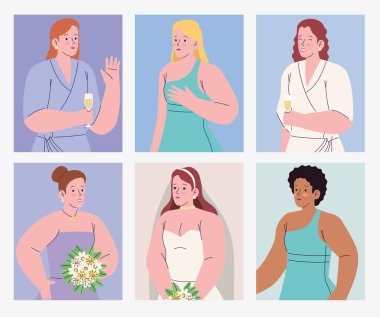 Altı nedime zarif karakter.