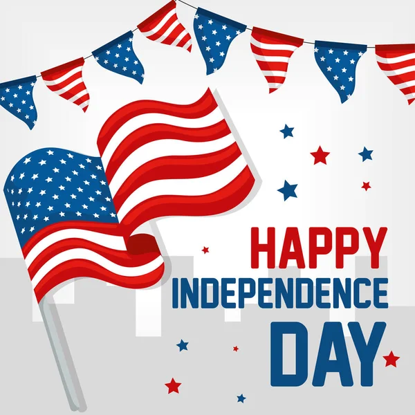 Cartaz do Dia da Independência Feliz —  Vetores de Stock
