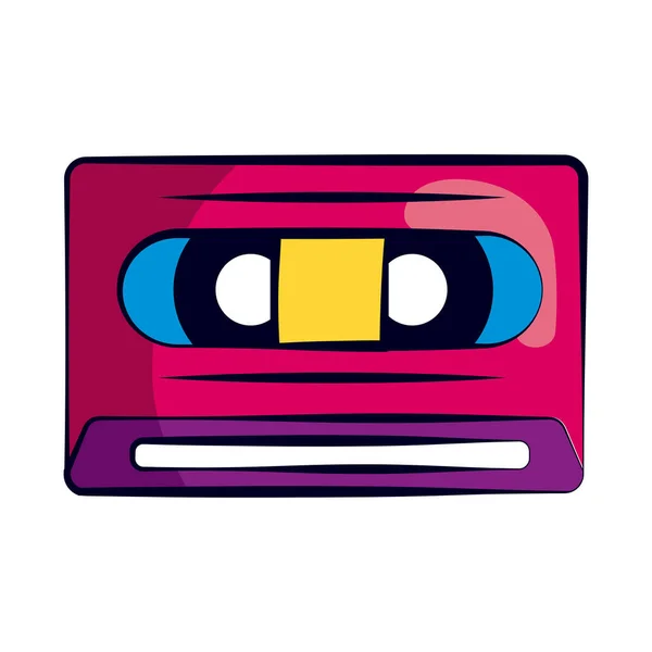 Red cassette retro style — Wektor stockowy