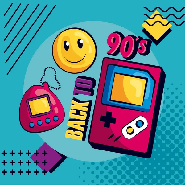90s nostalgia games — Stockvektor
