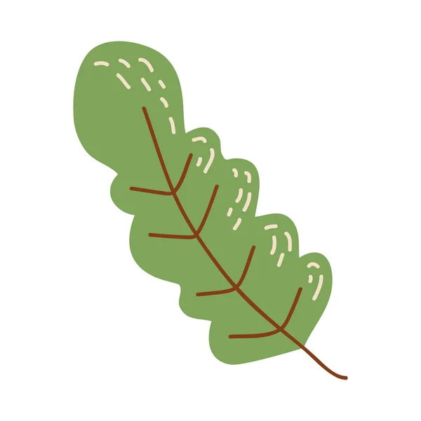 Green leaf plant doodle — Image vectorielle