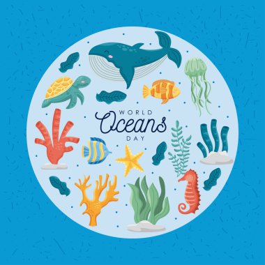 dünya okyanusları gündüz dairesel çerçevesi