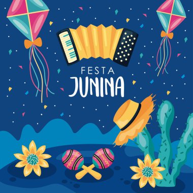 Festa Junina Harf Kartı