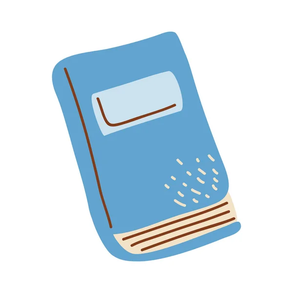 Blue text book closed — Image vectorielle