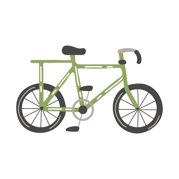 Green bike retro — ストックベクタ