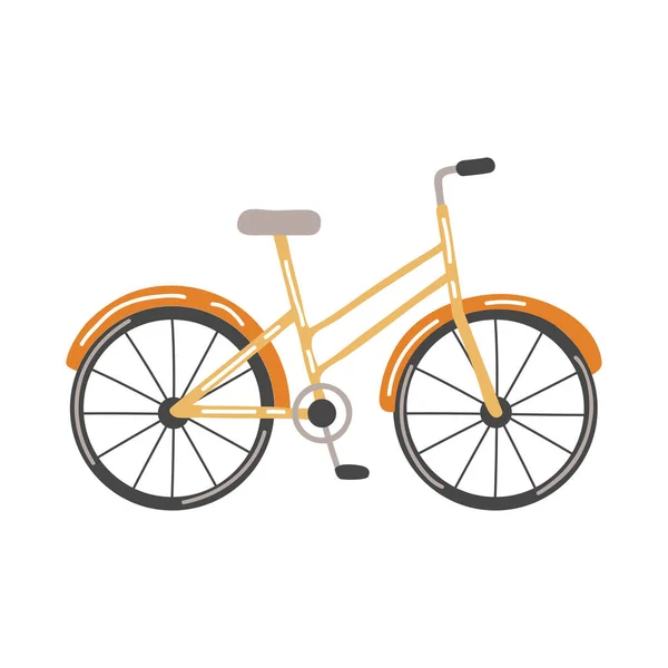 オレンジ色のレトロな自転車 — ストックベクタ