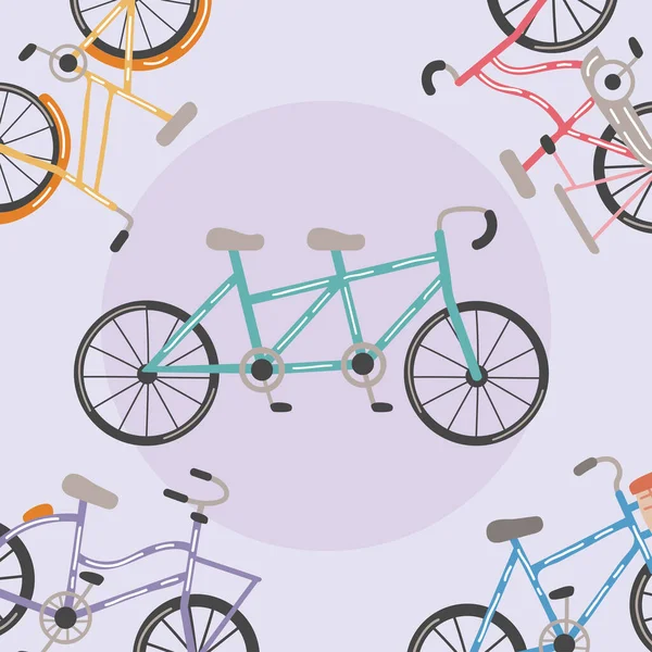 Background with bikes — Stock Vector