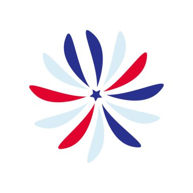 Spiral içinde Fransa bayrağı