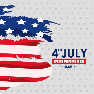 Usa independence lettering poster