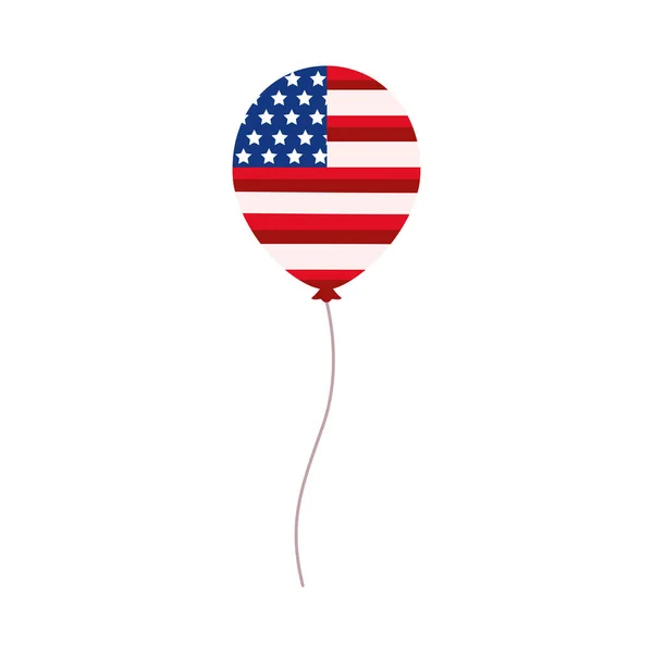 Usa flaga w hel balon — Wektor stockowy