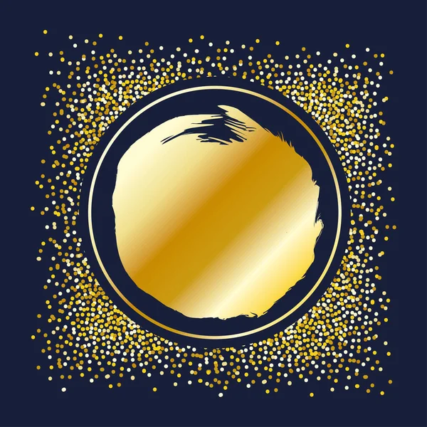 Moldura circular dourada —  Vetores de Stock