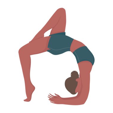 Afro kız yoga yapıyor.