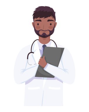 Steteskoplu afro doktor.