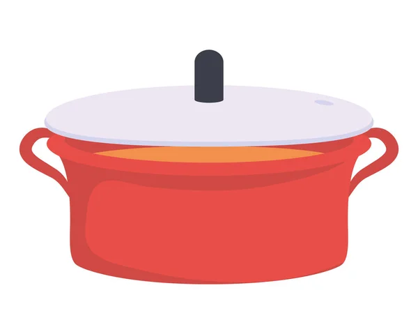 Piros konyha pot — стоковий вектор