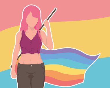 lgbtq bayrağında lezbiyen