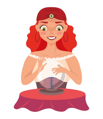 Falcı kristal top ile