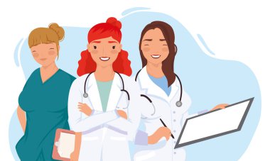 Üç kadın doktor.