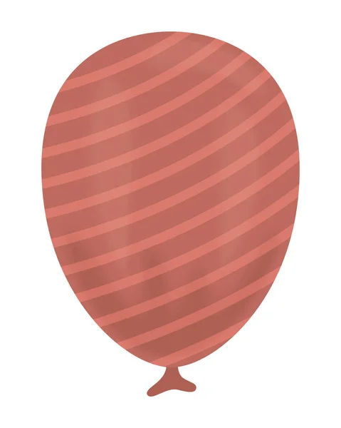 Red striped balloon helium — Stockvektor