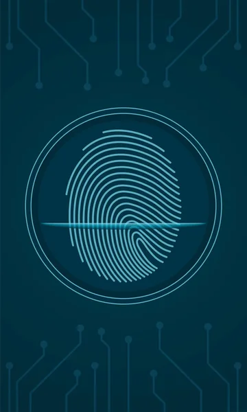 Fingerprint with scann — Stockvektor