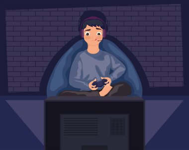 Video oyunu oynayan adam