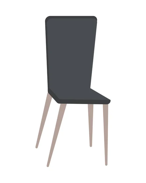 黒い椅子の家具 — ストックベクタ